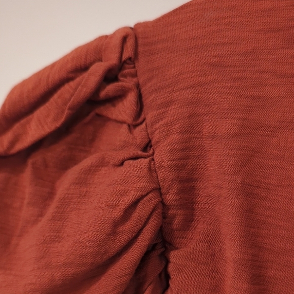 Nation LTD Dawn Femme Turtleneck Top in Red Clay size XL 100% Pima Cotton - Picture 9 of 11